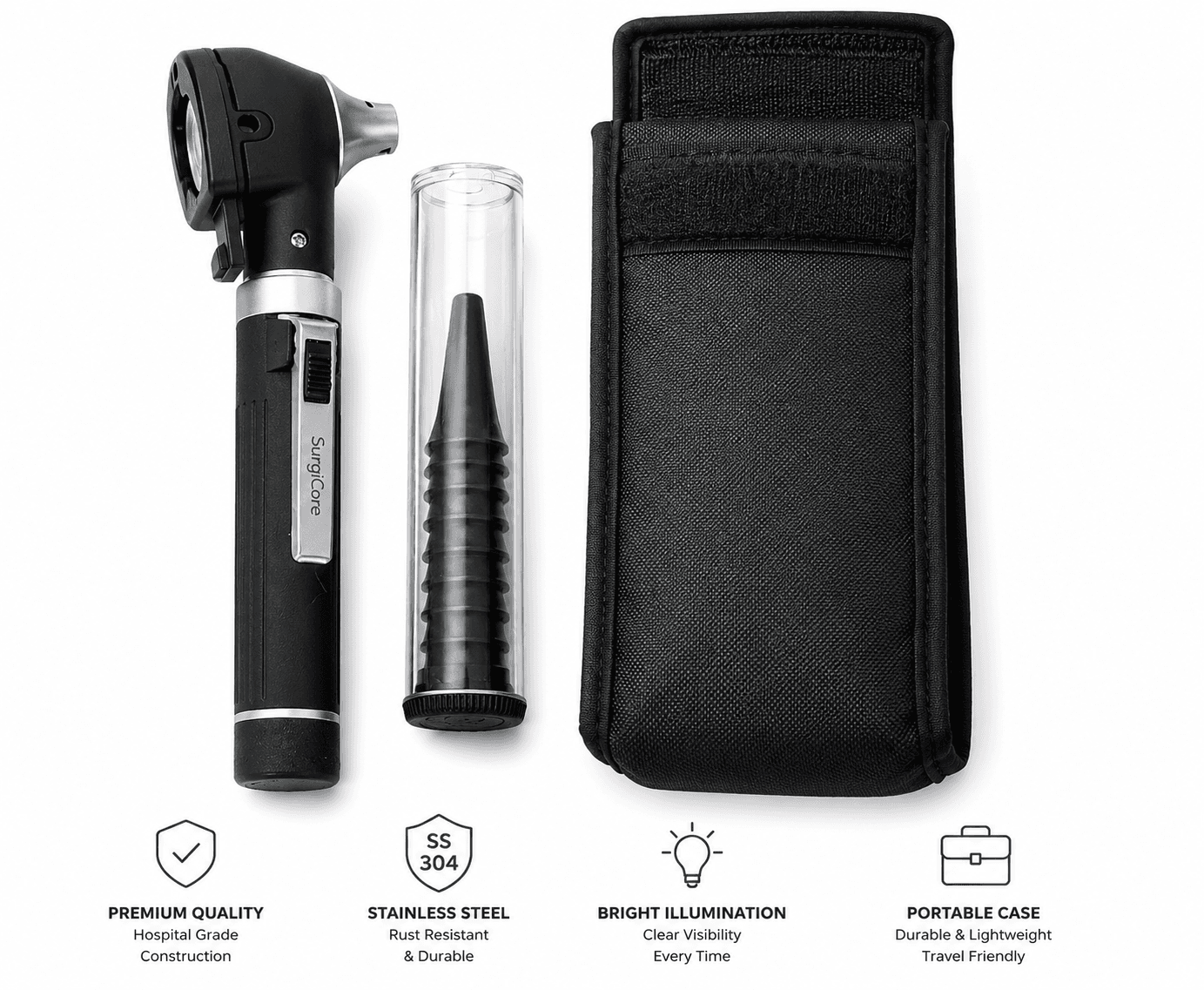 Pocket Otoscope LED in Pouch