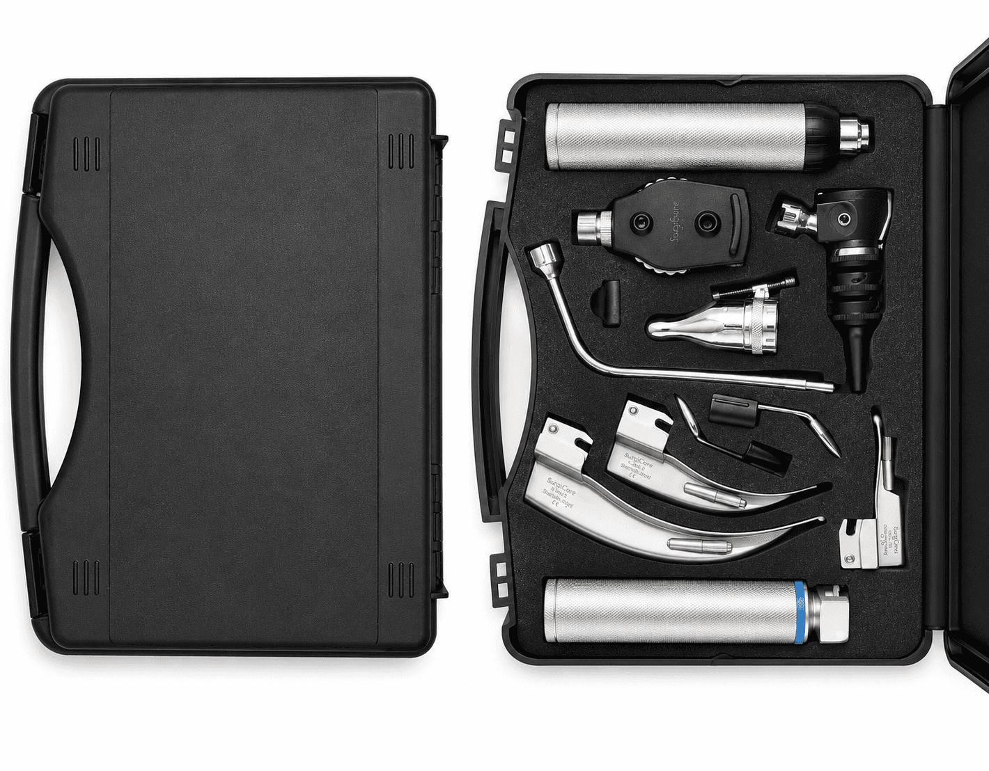 Diagnostic ENT + Laryngoscope Combination Set in Box